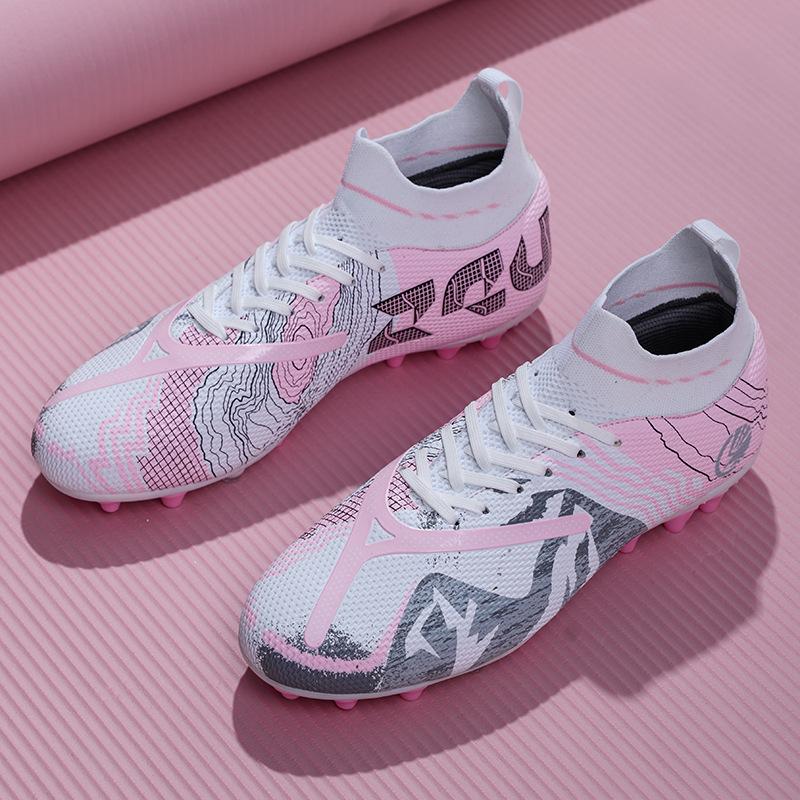 Football shoes boys and girls rubber broken nails high-top pink football training shoes Xiyin 2025 32
Football shoes boys and girls rubber broken nails high-top pink football training shoes Xiyin 2025 32