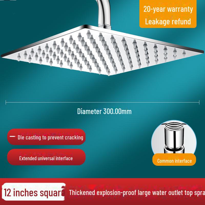 Регулируемая душевая лейка из нержавеющей стали (6/8/10 дюймов) - Накладной дождеприемник с функцией усилителя
Регулируемая душевая лейка из нержавеющей стали (6/8/10 дюймов) - Накладной дождеприемник с функцией усилителя