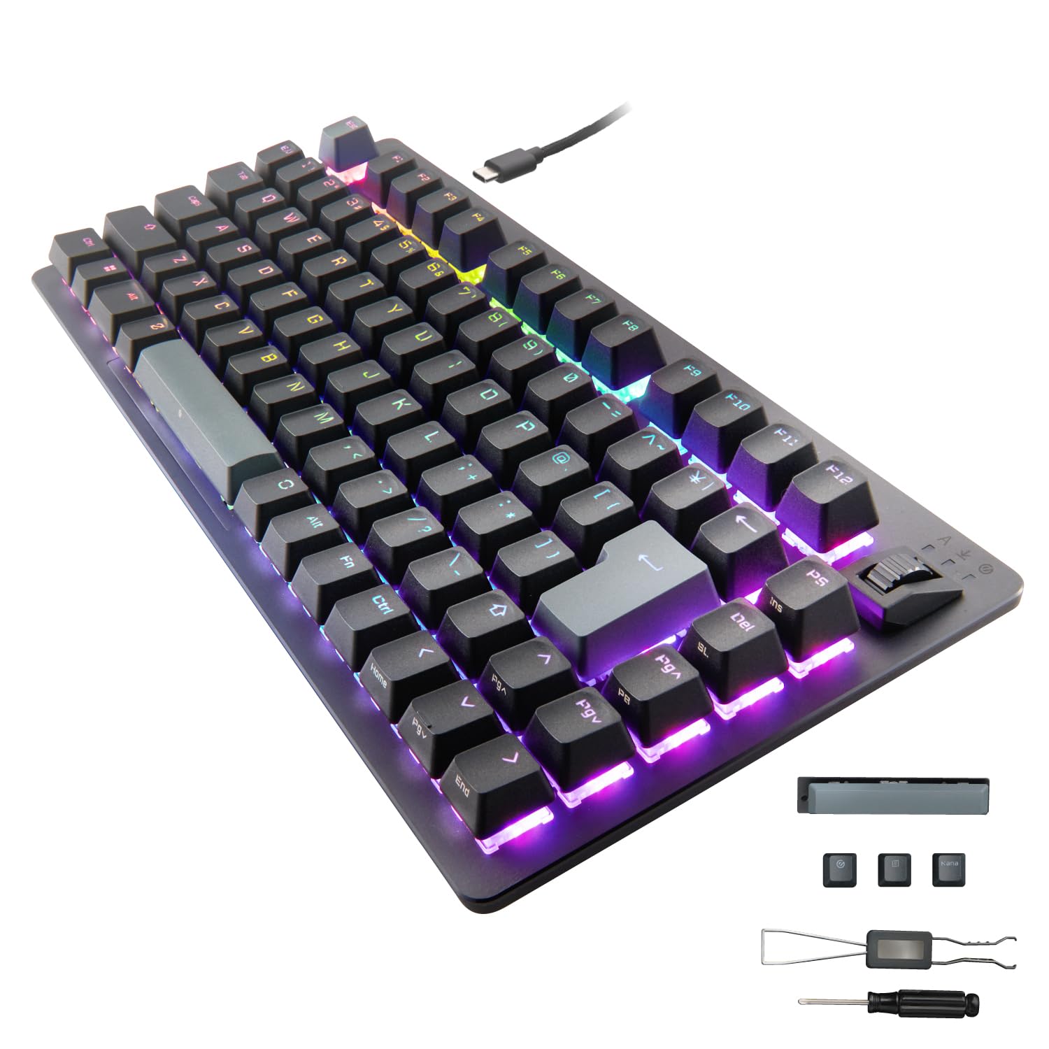 ELECOM Gaming Keyboard V custom VK720A Rapid Trigger Equipped with Wired Detachable Magnetic Analog Detection Switch 75% Size Black TK-VK720ABK
ELECOM Gaming Keyboard V custom VK720A Rapid Trigger Equipped with Wired Detachable Magnetic Analog Detection Switch 75% Size Black TK-VK720ABK