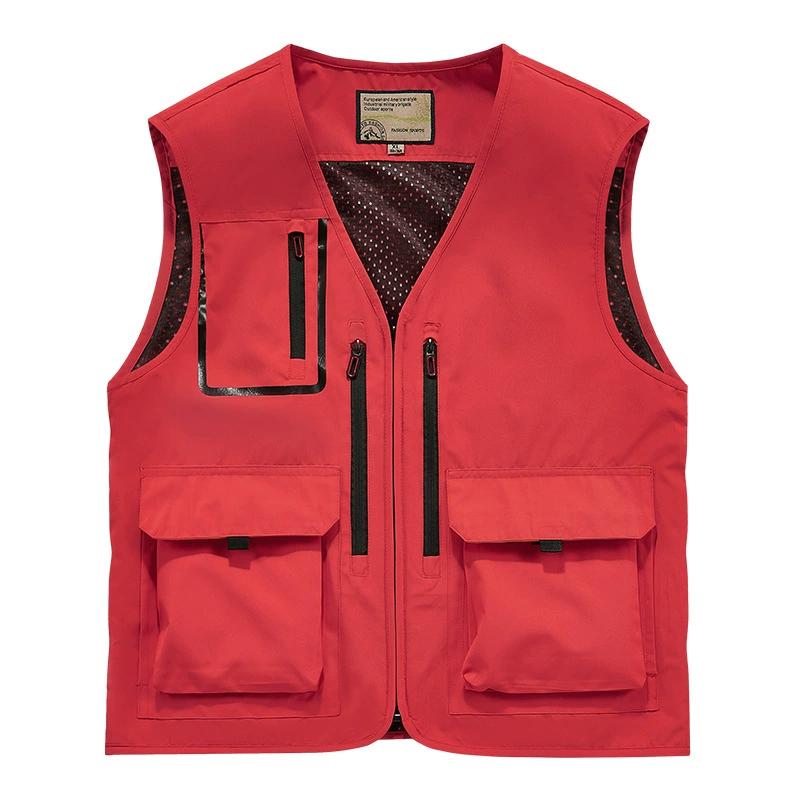 Summer Men Many Pocket Thin Tool Outdoor Casual Vest Men Camping Fishing Breathable Loose Sleeveless Vest Male Waistcoat S красный
Summer Men Many Pocket Thin Tool Outdoor Casual Vest Men Camping Fishing Breathable Loose Sleeveless Vest Male Waistcoat S красный