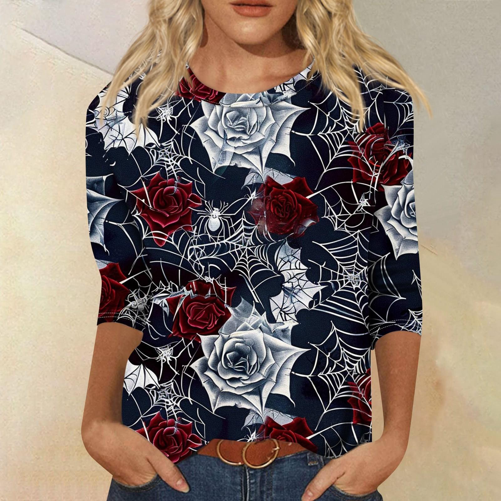 Women s Fashion Casual Three-quarter Sleeve Halloween Printed Round Neck Top XL
Women s Fashion Casual Three-quarter Sleeve Halloween Printed Round Neck Top XL