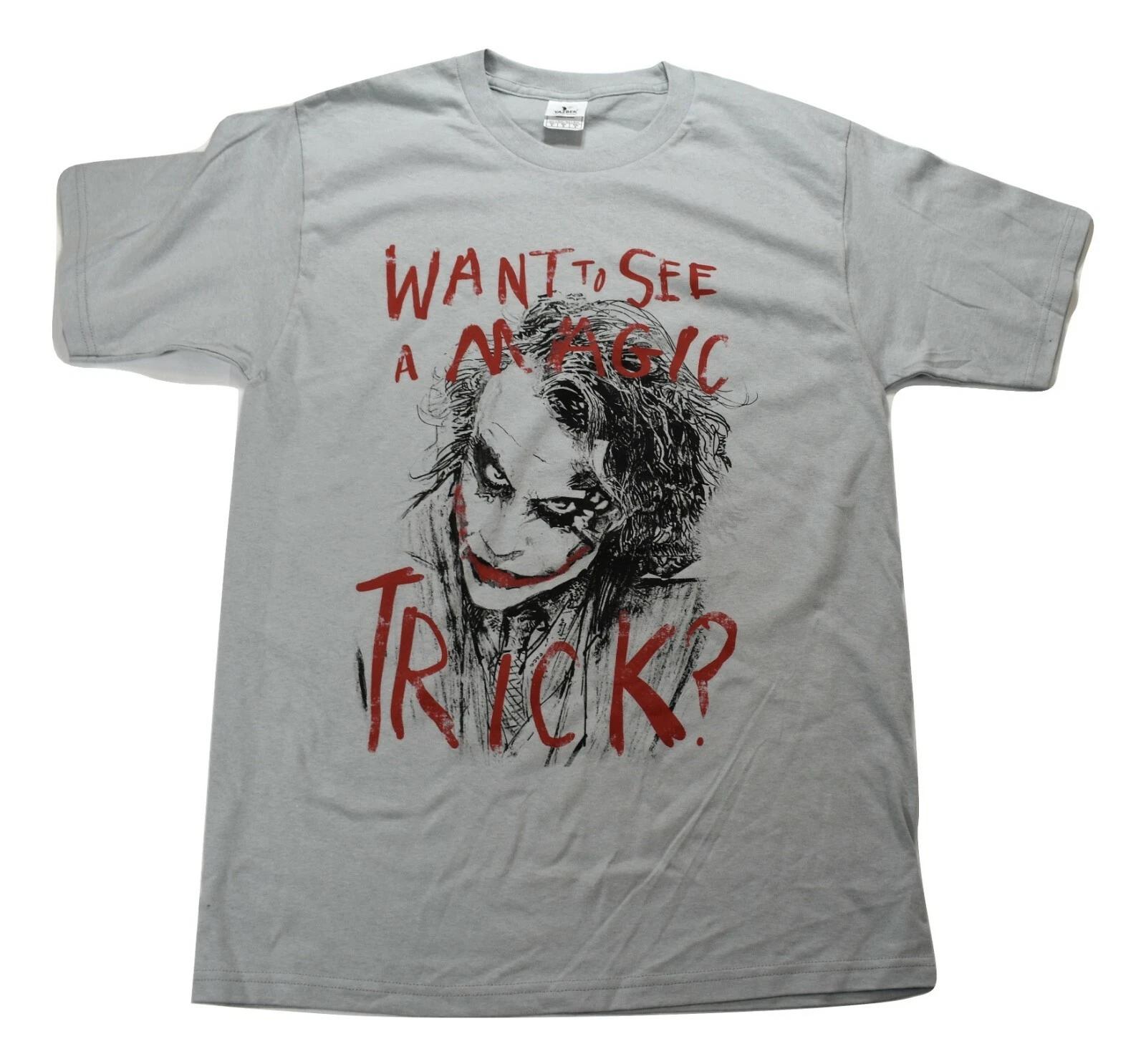 Batman Mens Joker Want To See A Magic Trick Gray Shirt New Small 3XL
Batman Mens Joker Want To See A Magic Trick Gray Shirt New Small 3XL