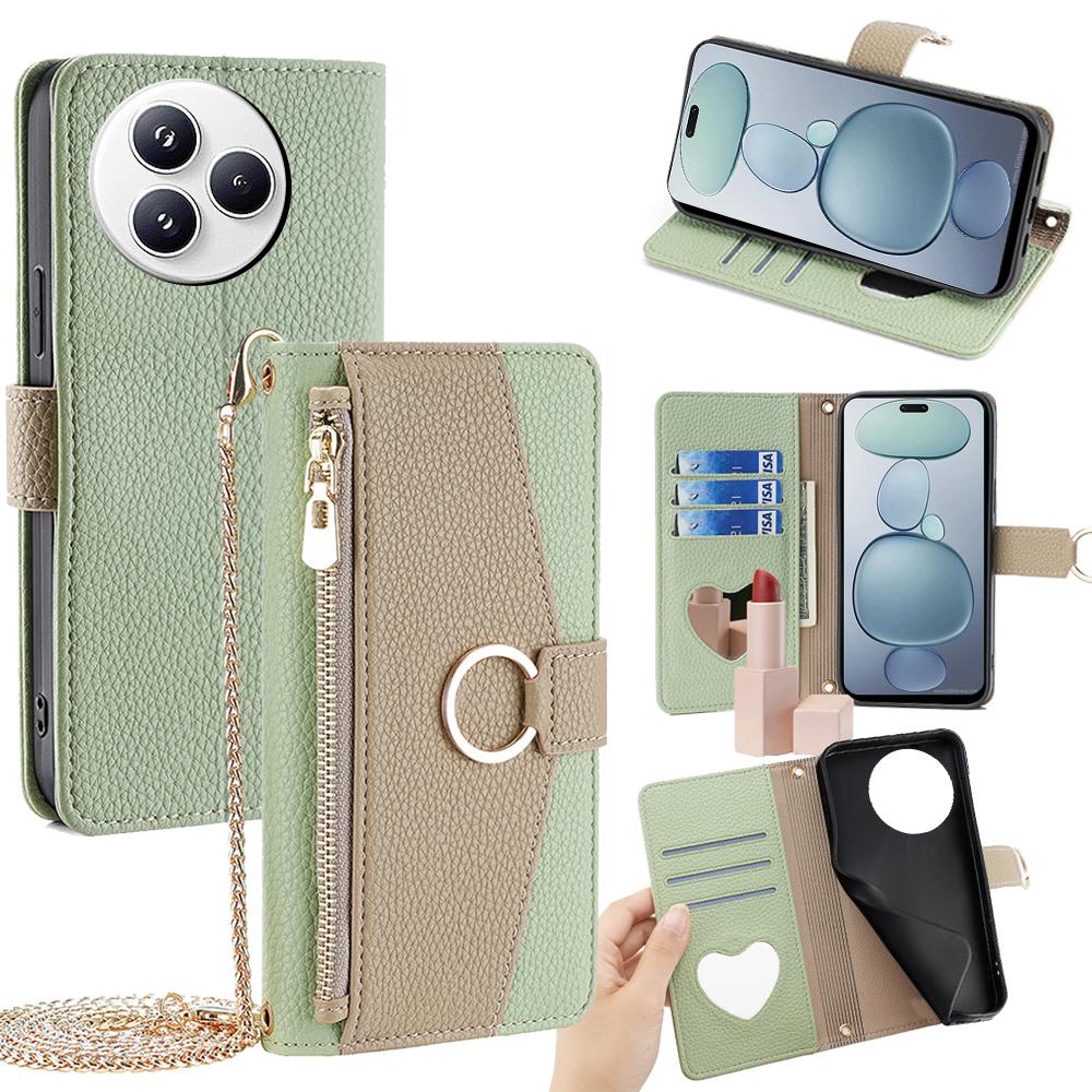 For Xiaomi Civi 5 Pro 5G Case Mirror Wallet Leather Phone Cover with Chain Shoulder Strap Green
For Xiaomi Civi 5 Pro 5G Case Mirror Wallet Leather Phone Cover with Chain Shoulder Strap Green