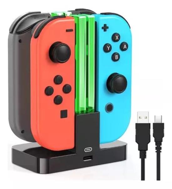 Подставка для зарядки Nintendo Can Charge 4 устройства Зарядное устройство Nintendo Switch с инструкцией по зарядке LED Joy-Con Switch, одновременно,
Подставка для зарядки Nintendo Can Charge 4 устройства Зарядное устройство Nintendo Switch с инструкцией по зарядке LED Joy-Con Switch, одновременно,