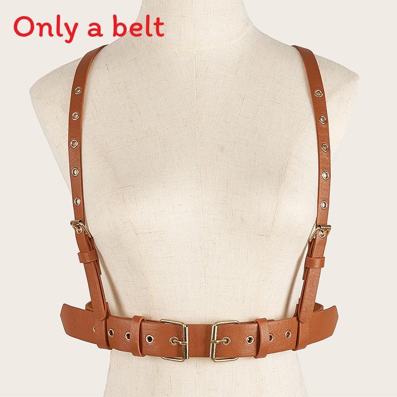 Leather Punk Strap Style Waist Belt With Iron Buckle And Pin Closure Design
Leather Punk Strap Style Waist Belt With Iron Buckle And Pin Closure Design