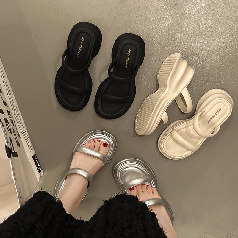 thick-soled high-heeled cool slippers women s summer new outer wear fashionable and versatile casual small man with sandals 35
thick-soled high-heeled cool slippers women s summer new outer wear fashionable and versatile casual small man with sandals 35