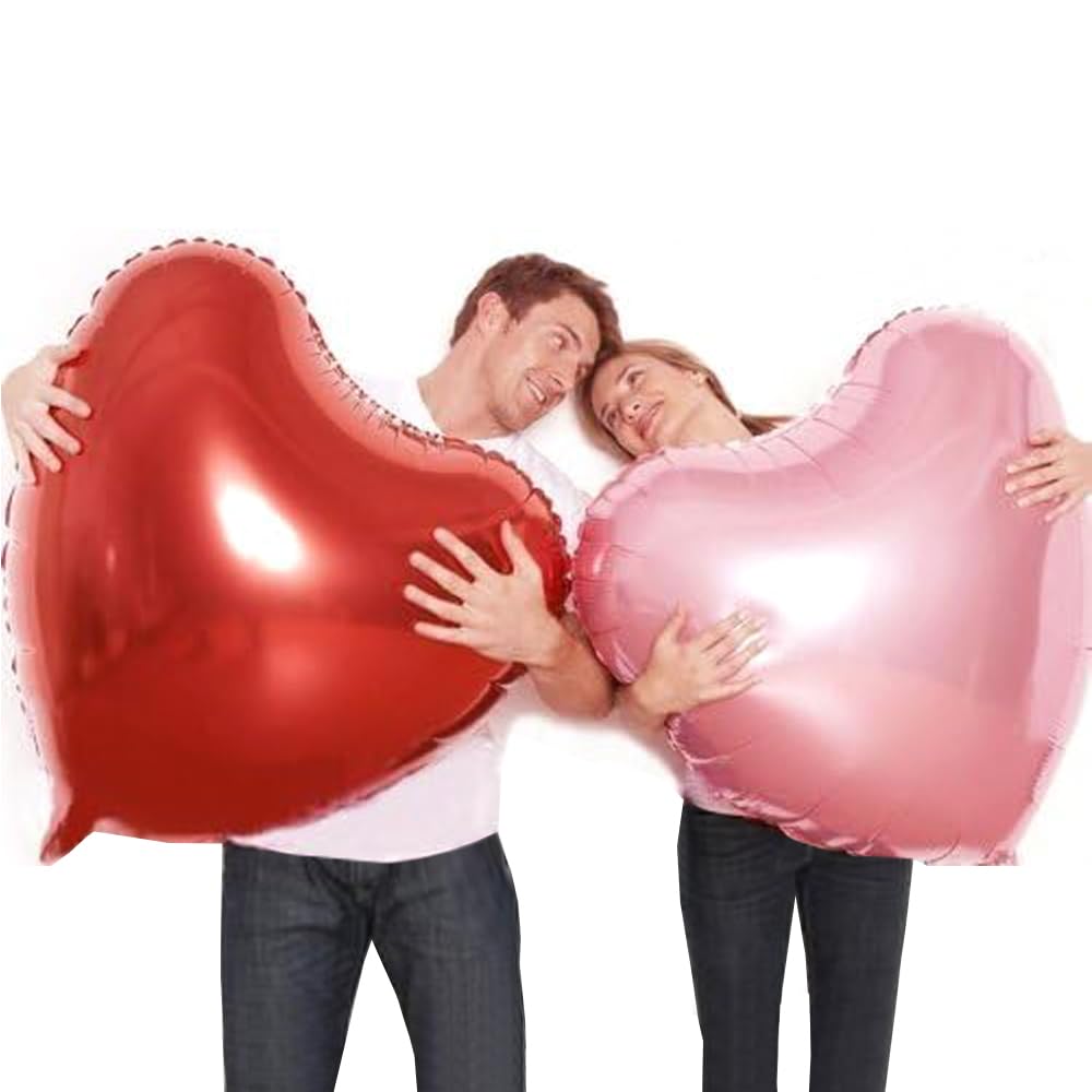 Extra Large Balloons 75cm Aluminum Balloons 5 Red and 5 Pink Set of 10 in total Perfect for Heart-shaped Christmas, weddings, parties, Valentine s
Extra Large Balloons 75cm Aluminum Balloons 5 Red and 5 Pink Set of 10 in total Perfect for Heart-shaped Christmas, weddings, parties, Valentine s