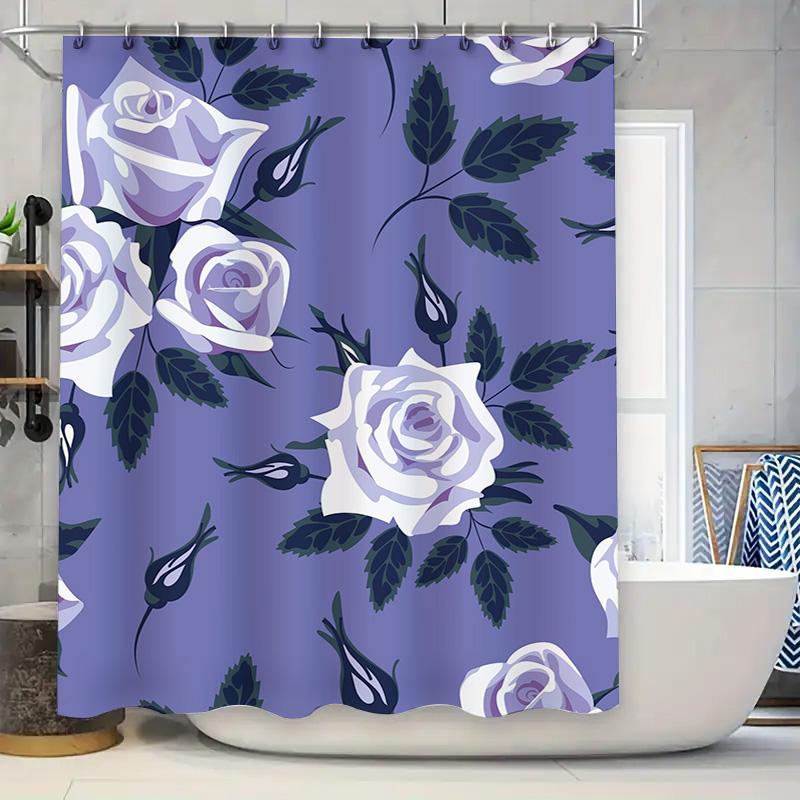 Deluxe Floral Printed Shower Curtain Set Lavender Rose Design For Bathroom Decor W60H190(CM)-1 Pcs
Deluxe Floral Printed Shower Curtain Set Lavender Rose Design For Bathroom Decor W60H190(CM)-1 Pcs