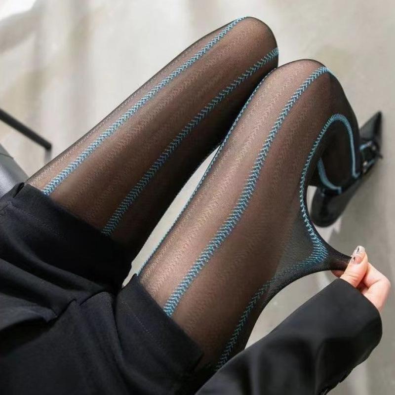 Women s Ultra-Thin Pantyhose: Black Silk with Vertical Stripe and Wheat Ear Pattern; Blue Sexy Suspender Base Layer Pants. One Size
Women s Ultra-Thin Pantyhose: Black Silk with Vertical Stripe and Wheat Ear Pattern; Blue Sexy Suspender Base Layer Pants. One Size