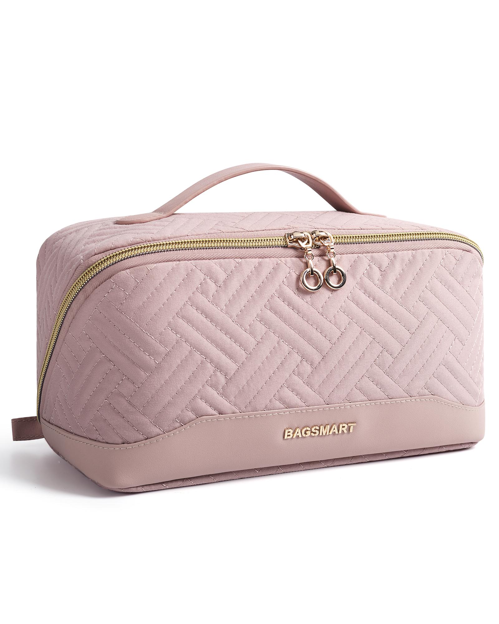 BAGSMART Travel Makeup Bag Cosmetic Bag for Women PU leather Portable Water-resistent Pouch Make Up Organizer Bag for Toiletries
BAGSMART Travel Makeup Bag Cosmetic Bag for Women PU leather Portable Water-resistent Pouch Make Up Organizer Bag for Toiletries