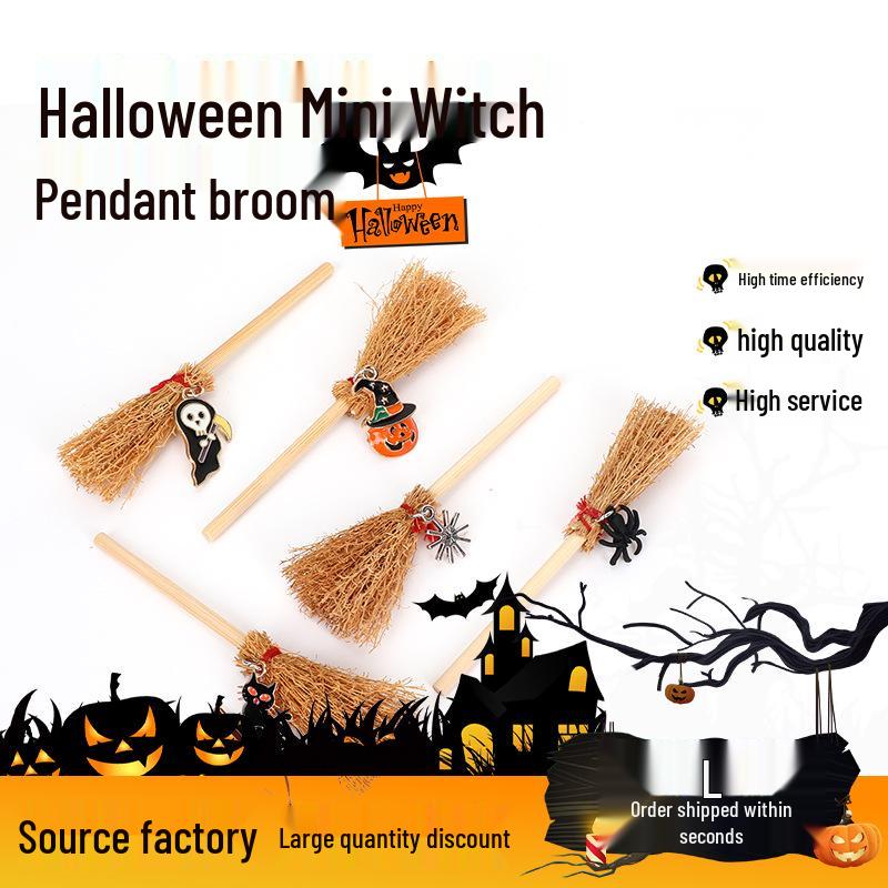 Handmade Halloween Witch Mini Broom Pendant - Fun Hanging Ornament for Party Decor Sun No. 2
Handmade Halloween Witch Mini Broom Pendant - Fun Hanging Ornament for Party Decor Sun No. 2