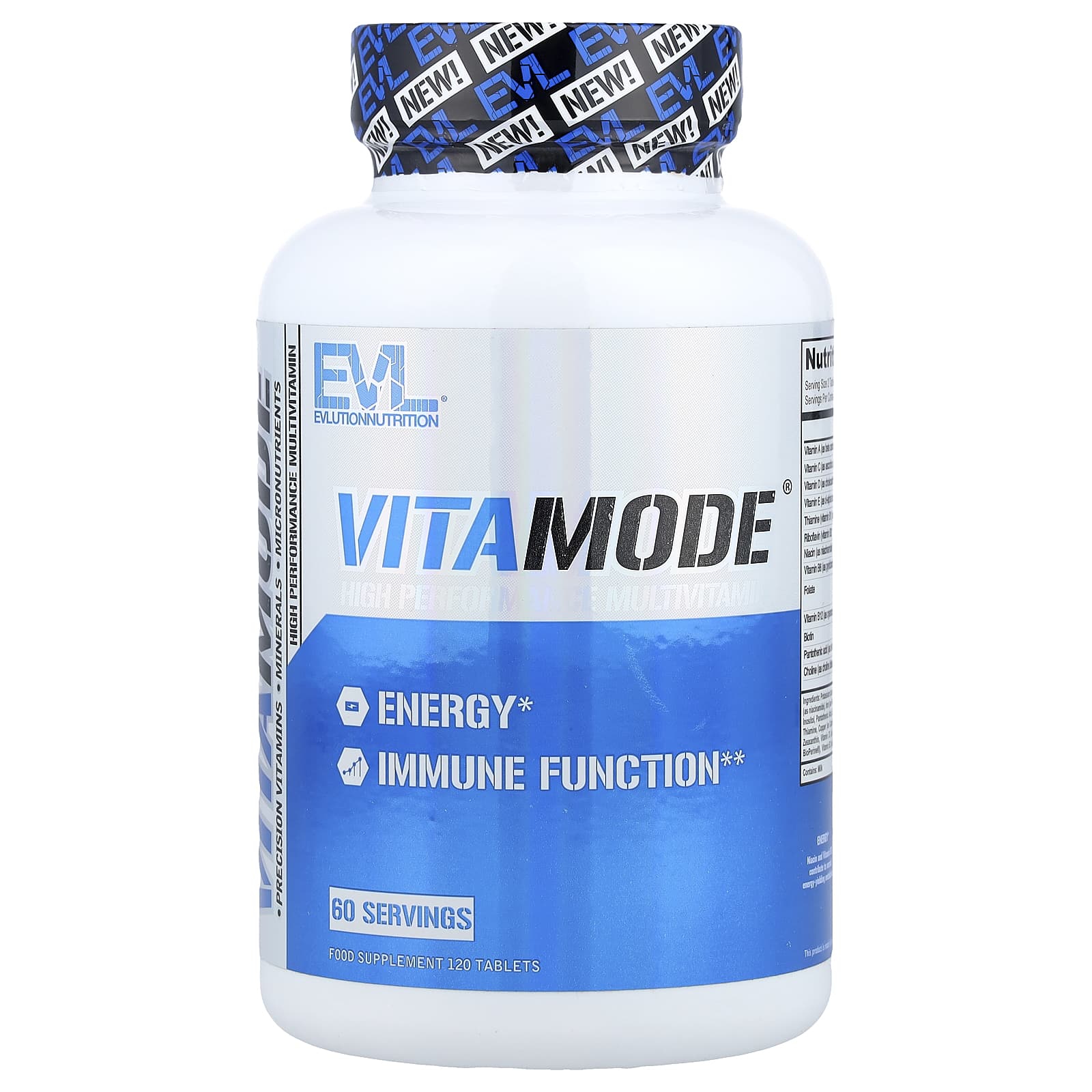 EVLution Nutrition, VitaMode®, 120 Tablets
EVLution Nutrition, VitaMode®, 120 Tablets