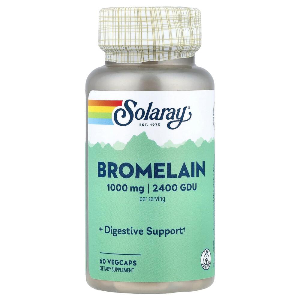 Solaray Bromelain 1000mg VegCaps, 60 Count 60 pcs - 1 ea
Solaray Bromelain 1000mg VegCaps, 60 Count 60 pcs - 1 ea