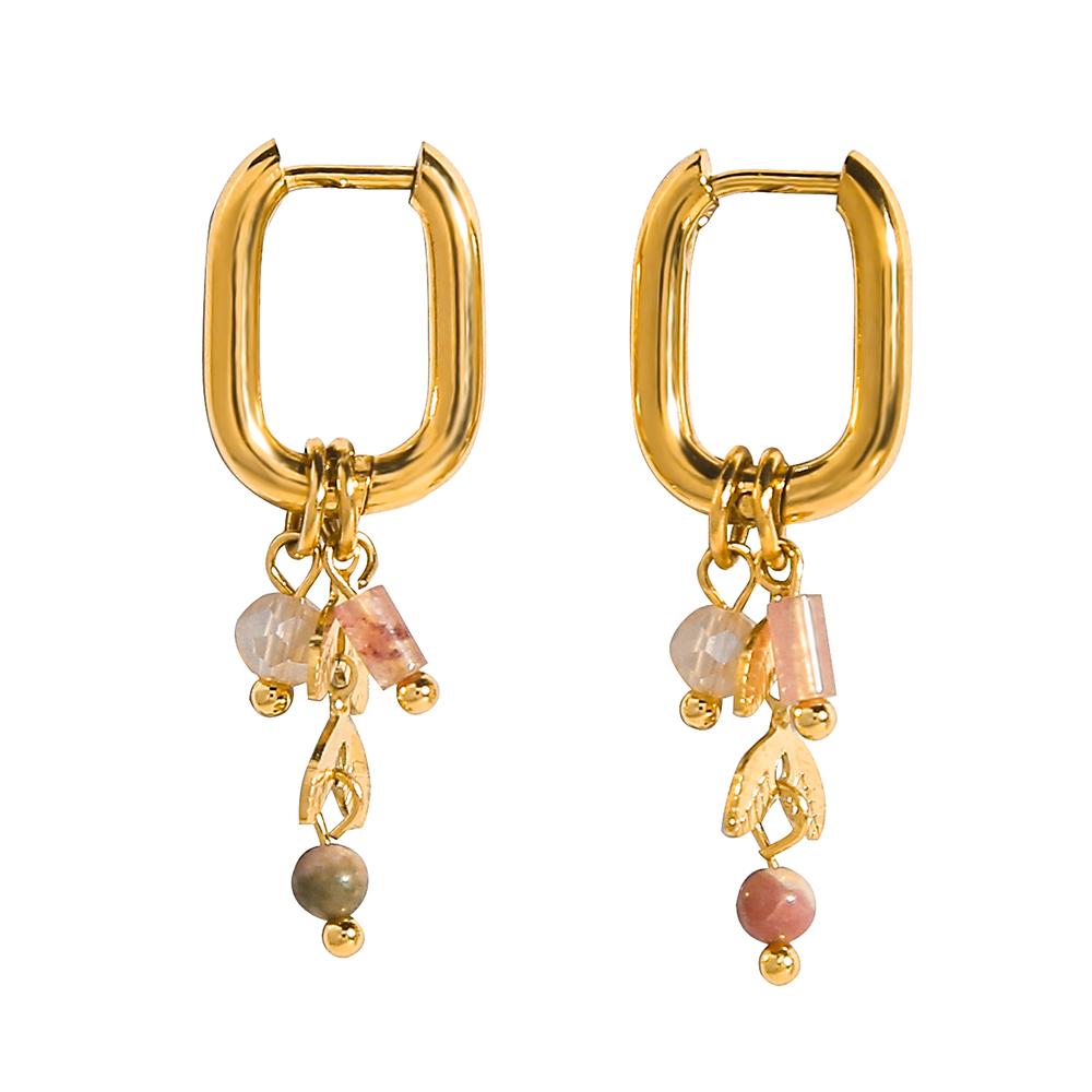 18K Gold Plated Stainless Steel Hoop Earrings for Women Natural Stone Pink Cute Charms Waterproof Jewelry
18K Gold Plated Stainless Steel Hoop Earrings for Women Natural Stone Pink Cute Charms Waterproof Jewelry
