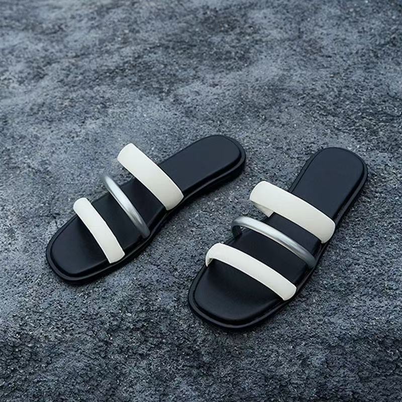 White-naped crane fashion bottom thick heel flat sandals women open-toed creative double belt sandals beach 34 срібний
White-naped crane fashion bottom thick heel flat sandals women open-toed creative double belt sandals beach 34 срібний
