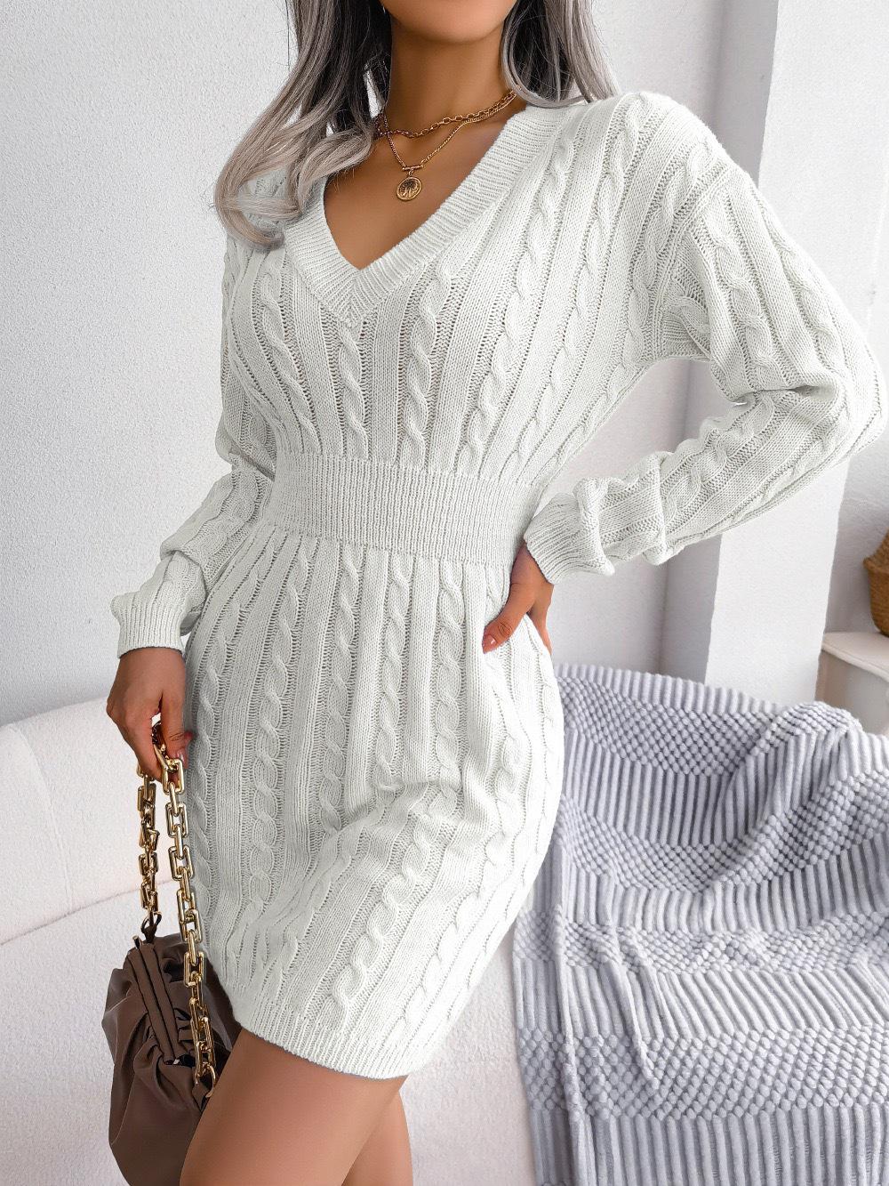 European Autumn/Winter 2026 Cable Knit Bodycon Wool Dress with Waist-Cinching Design One Size белый
European Autumn/Winter 2026 Cable Knit Bodycon Wool Dress with Waist-Cinching Design One Size белый