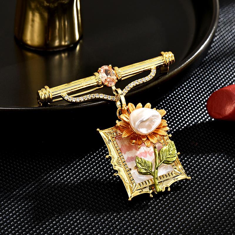 Sunflower Oil Painting Three-Dimensional Women s Light Luxury Designer Simulation Pearl Artistic Style Clothing Accessories
Sunflower Oil Painting Three-Dimensional Women s Light Luxury Designer Simulation Pearl Artistic Style Clothing Accessories