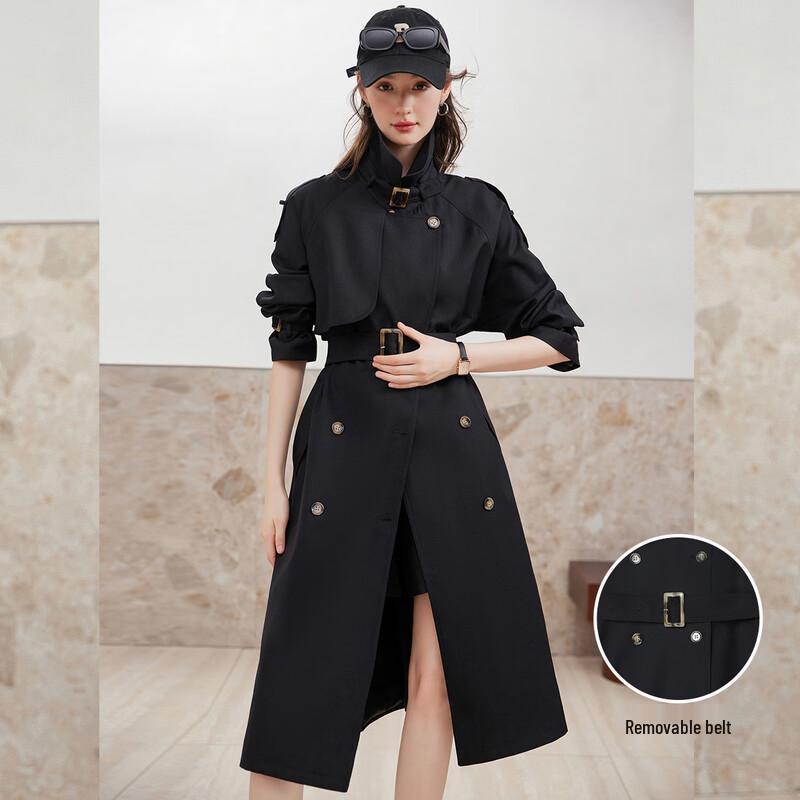 Bailuyu Women s British Style Double-breasted Long Trench Coat with Detachable Belt (2026 Spring Collection) L
Bailuyu Women s British Style Double-breasted Long Trench Coat with Detachable Belt (2026 Spring Collection) L