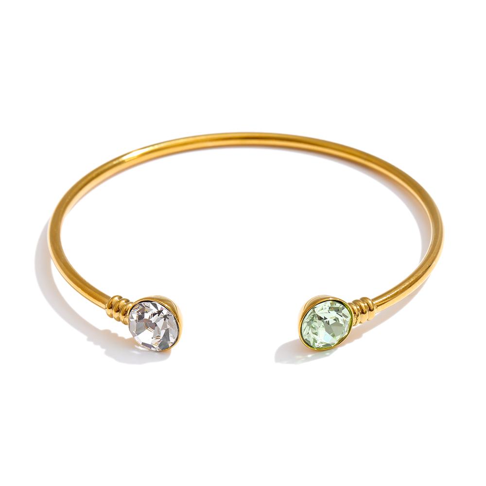 Yhpup 63mm Stainless Steel Square Round Crystal Cuff Bracelet Bangle 18K Gold Color PVD Plated Fashion Arrivals Wrist Jewelry
Yhpup 63mm Stainless Steel Square Round Crystal Cuff Bracelet Bangle 18K Gold Color PVD Plated Fashion Arrivals Wrist Jewelry