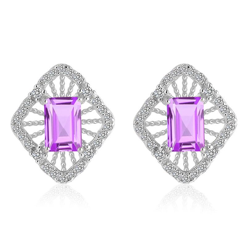 S925 Silver Stud Earrings with Natural Crystal/Topaz, Hollow Geometric Jewelry for Women 925 silver
S925 Silver Stud Earrings with Natural Crystal/Topaz, Hollow Geometric Jewelry for Women 925 silver