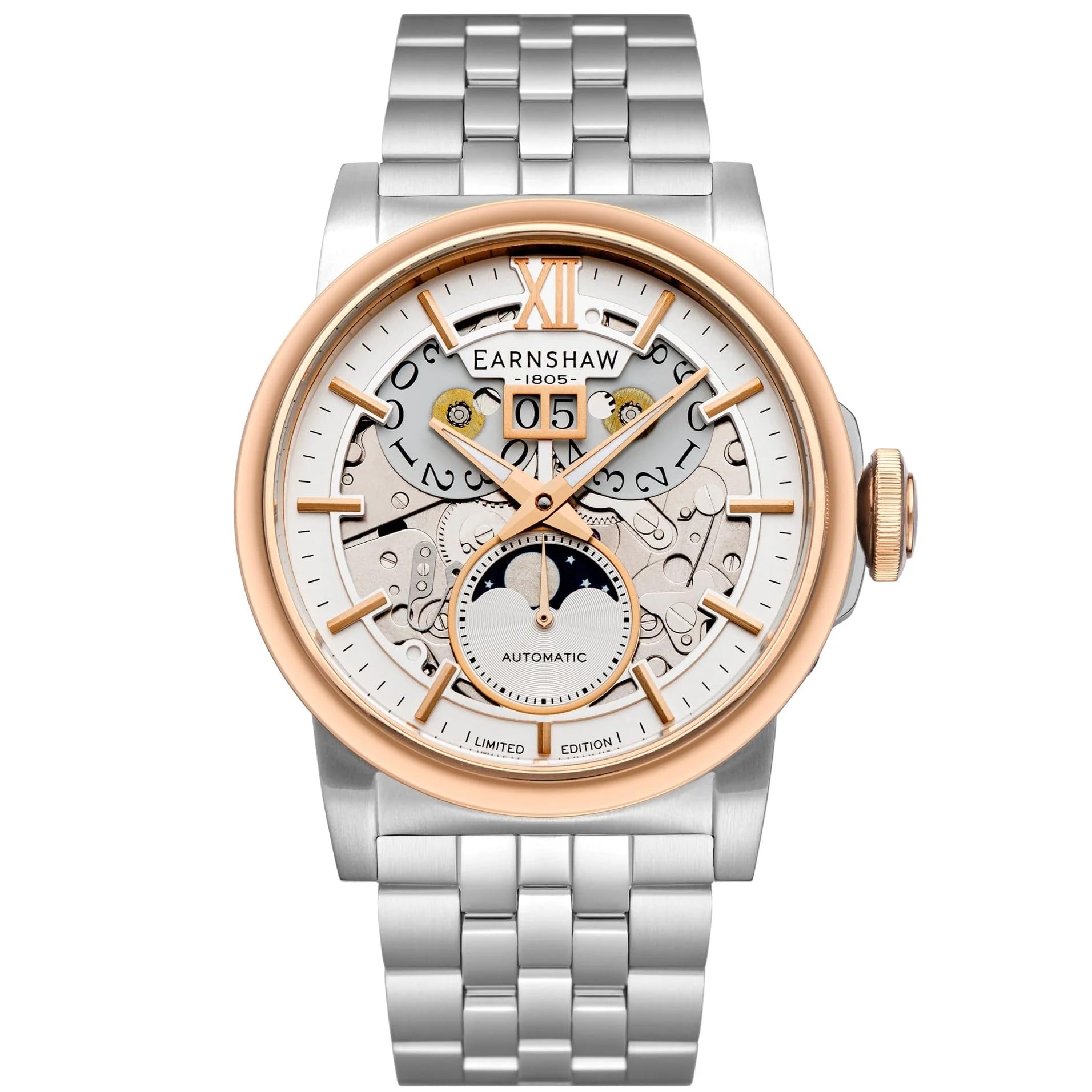Thomas Earnshaw Hansom Grande Date Moonphase Automatic - ES-8241-33
Thomas Earnshaw Hansom Grande Date Moonphase Automatic - ES-8241-33