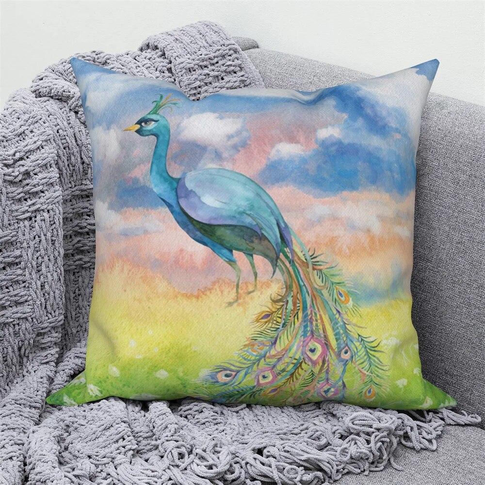 Декоративная подушка, домашний диван, украшение, наволочка с изображением павлина, наволочка с изображением животных 40x40cm
Декоративная подушка, домашний диван, украшение, наволочка с изображением павлина, наволочка с изображением животных 40x40cm