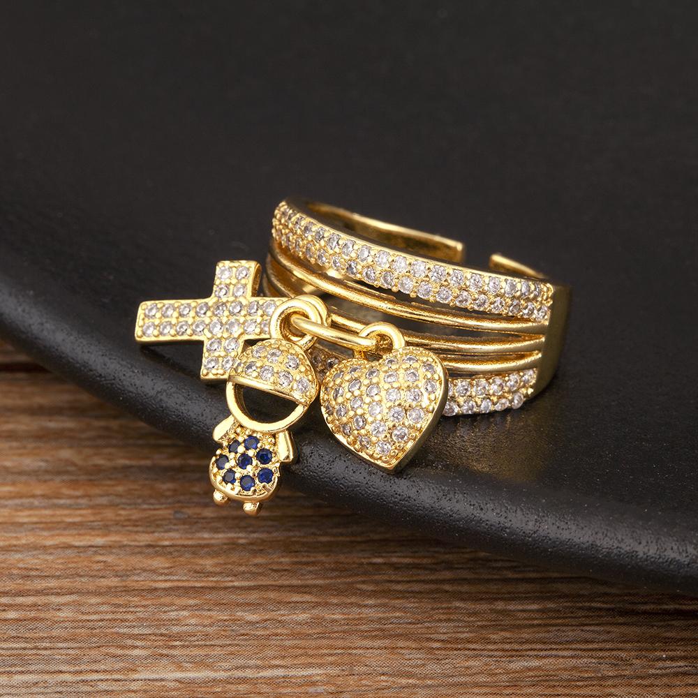 Nidin New Fashion Boy/Girl Heart Open Rings Adjustable 3 Styles For Female Male Shine Zircon Finger Jewelry Wedding Party Gifts resizable
Nidin New Fashion Boy/Girl Heart Open Rings Adjustable 3 Styles For Female Male Shine Zircon Finger Jewelry Wedding Party Gifts resizable