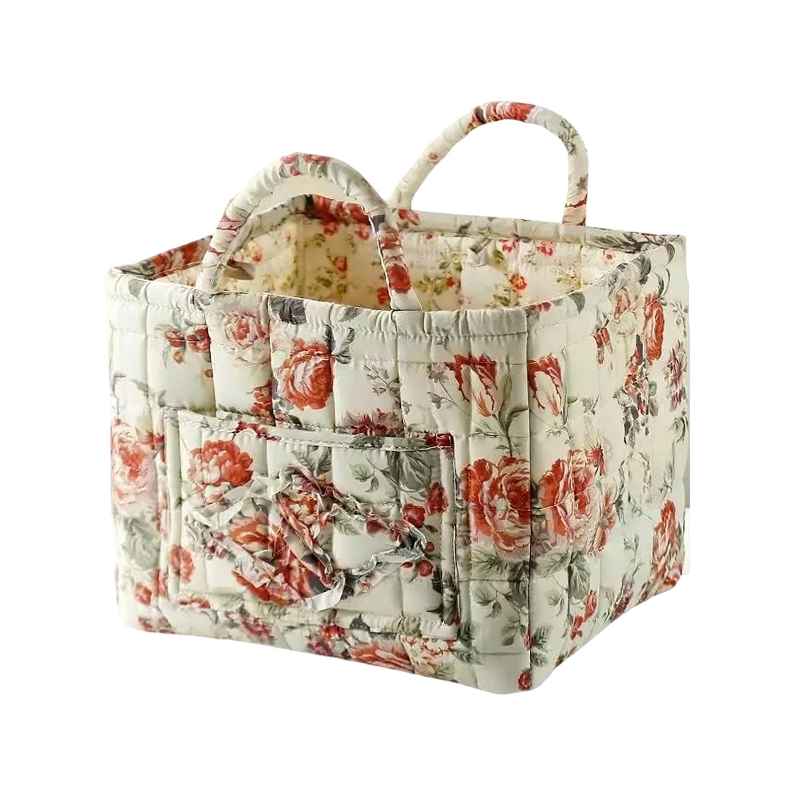 Sponge-made Storage Basket For Clothes, Toys, Handbags, Fresh Floral Fabric, Portable, Machine Washable. One Size
Sponge-made Storage Basket For Clothes, Toys, Handbags, Fresh Floral Fabric, Portable, Machine Washable. One Size