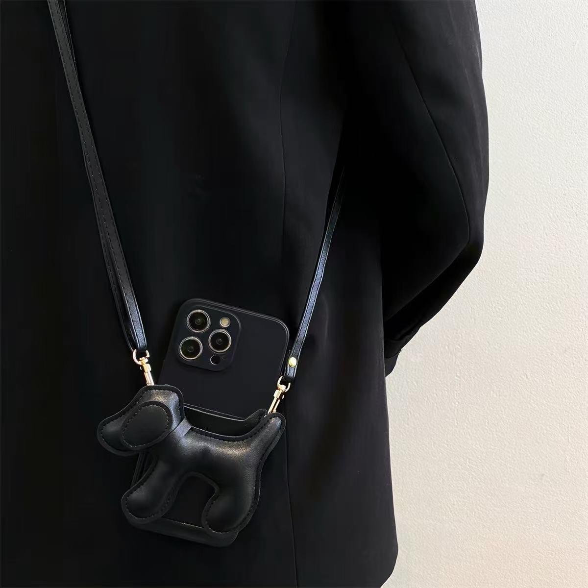 Black Dog Leather Grain Crossbody Card Holder Phone Case for iPhone 17 Pro Max - Korean Style Protective Cover iPhone 17
Black Dog Leather Grain Crossbody Card Holder Phone Case for iPhone 17 Pro Max - Korean Style Protective Cover iPhone 17