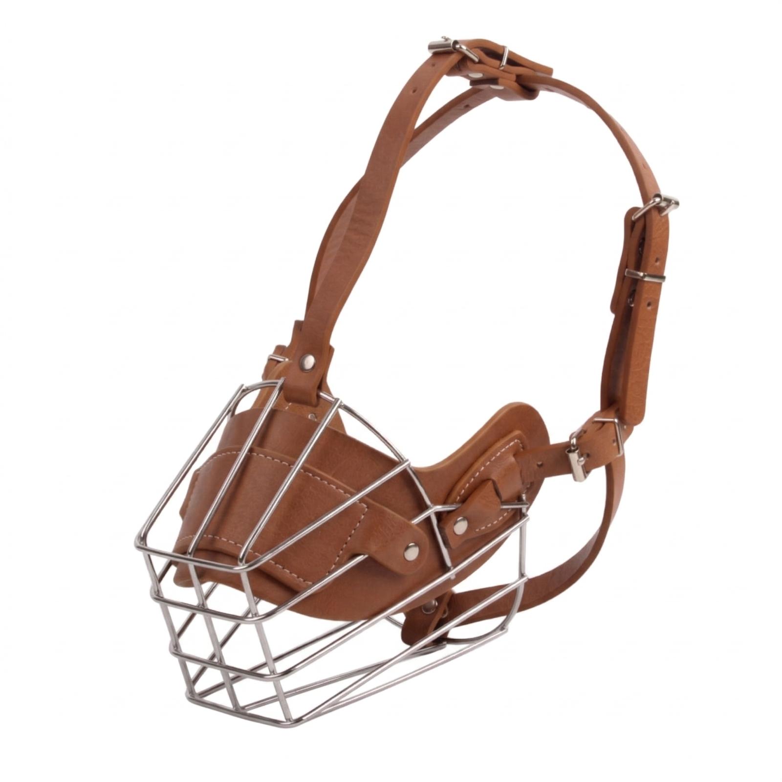 Adjustable Dog Muzzle Cage with Leather Straps for Medium Large Dogs Metal Wire Basket Design Prevents Biting Barking and Chewing Comfortable Fit M коричневий
Adjustable Dog Muzzle Cage with Leather Straps for Medium Large Dogs Metal Wire Basket Design Prevents Biting Barking and Chewing Comfortable Fit M коричневий