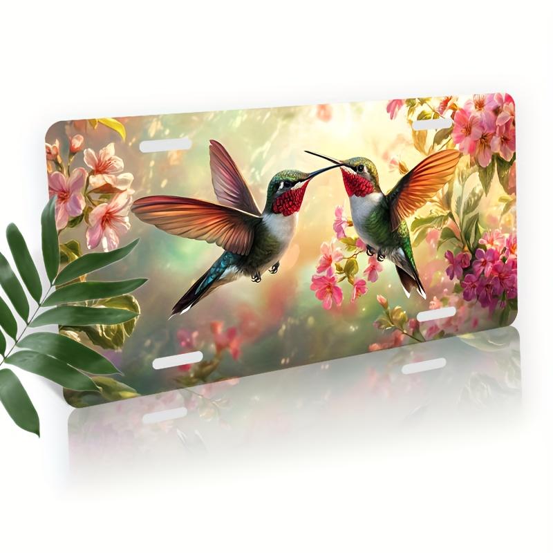 Romantic Pair of RubyThroated Hummingbirds with Pink Blossoms Aluminum Tin Painting License Plate Shape Floral Nature Metal Wa 15x30cm(5.9x7.8inch)
Romantic Pair of RubyThroated Hummingbirds with Pink Blossoms Aluminum Tin Painting License Plate Shape Floral Nature Metal Wa 15x30cm(5.9x7.8inch)