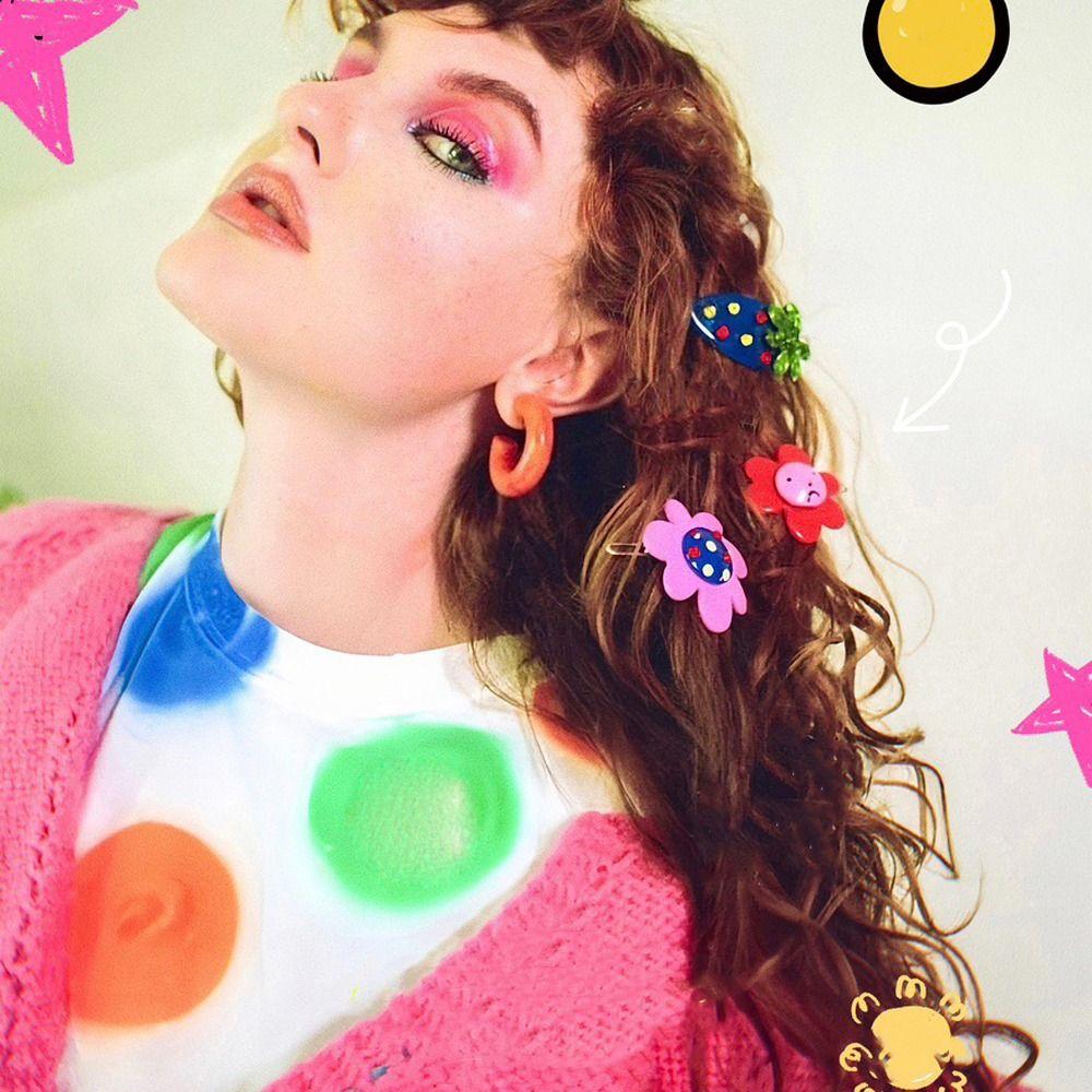 Acetate Frog Clip Acetate Rainbow Hair Clip Flower Side Clip Zircon Strawberry Crystal Barrettes
Acetate Frog Clip Acetate Rainbow Hair Clip Flower Side Clip Zircon Strawberry Crystal Barrettes