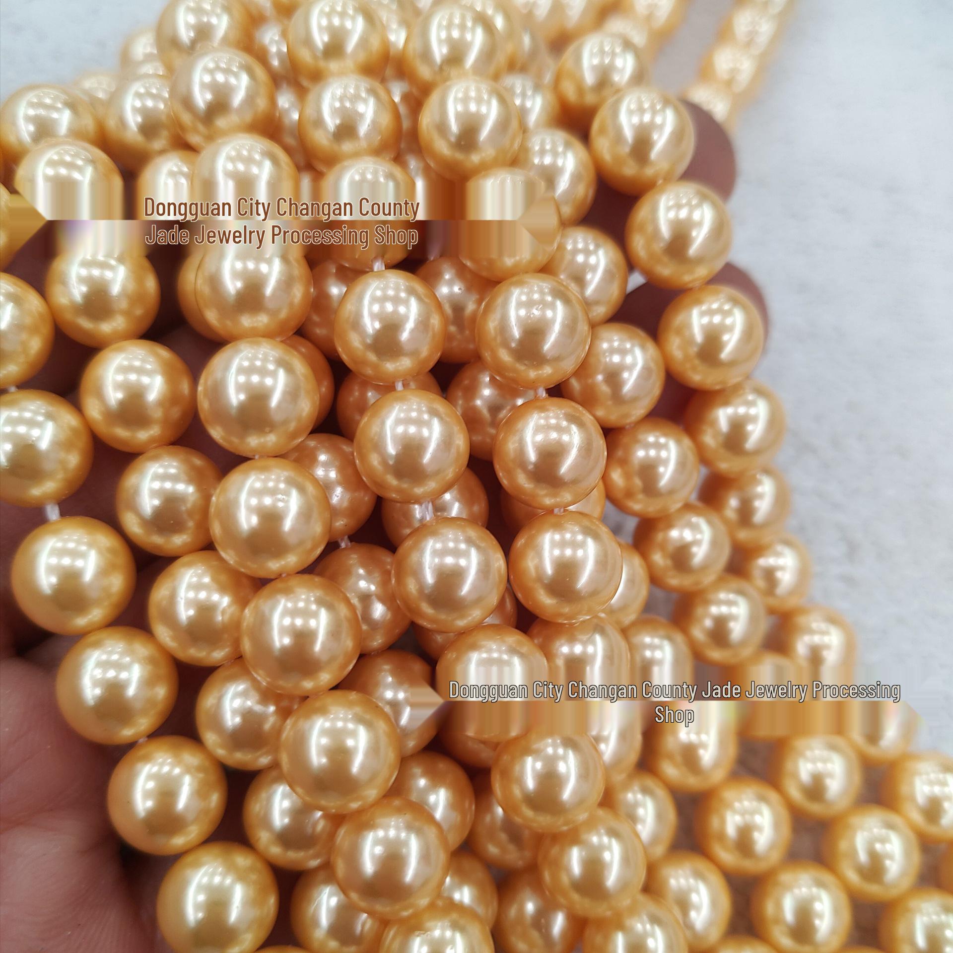 Nanyang Handmade Gold Shell Pearl Beads: DIY Necklace & Bracelet Jewelry Accessories. 8mm/50 beads золотой
Nanyang Handmade Gold Shell Pearl Beads: DIY Necklace & Bracelet Jewelry Accessories. 8mm/50 beads золотой