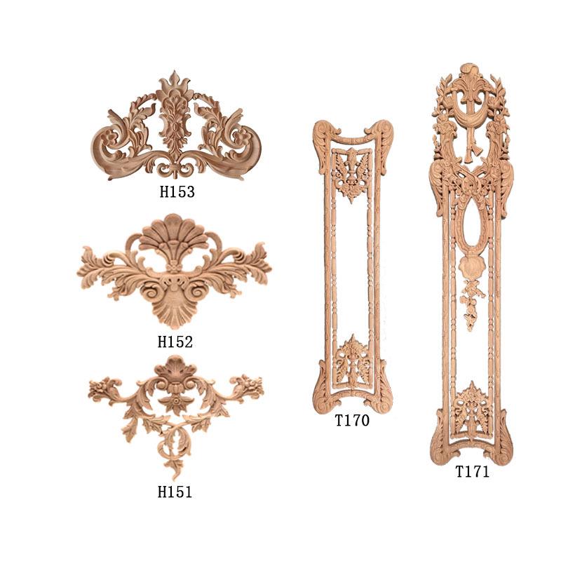 European-Style Solid Wood Carved Floral Inlay for Furniture: Door, Wall, Wardrobe, and Cabinet Decoration Model H151 27*19cm
European-Style Solid Wood Carved Floral Inlay for Furniture: Door, Wall, Wardrobe, and Cabinet Decoration Model H151 27*19cm