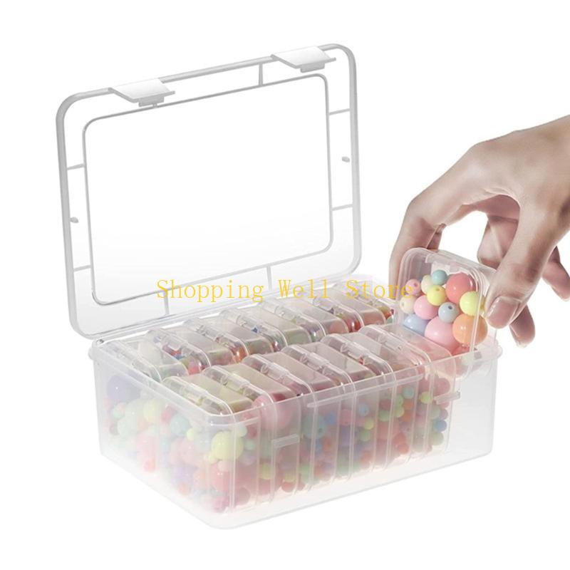 KX4B 15 Pieces Set Of Stylish Storage Boxes With 1 Large And 14 Small Containers For Beads Jewelry And Various Accessories CN
KX4B 15 Pieces Set Of Stylish Storage Boxes With 1 Large And 14 Small Containers For Beads Jewelry And Various Accessories CN