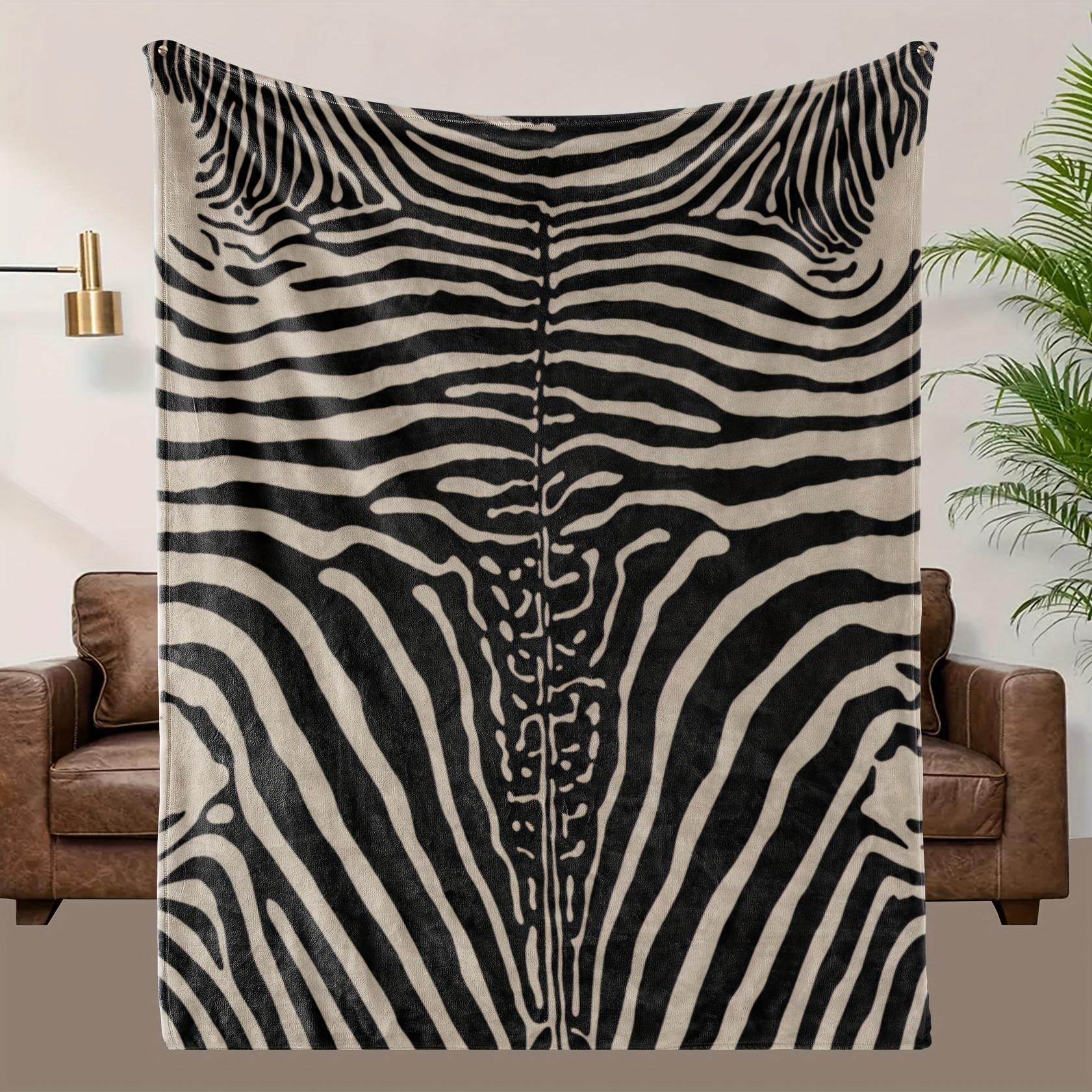 Zebra Print Flannel Throw Blanket, Soft Warm All-Season Decorative Cover for Bed Sofa, Modern Style Home Decor Gift 75x90cm
Zebra Print Flannel Throw Blanket, Soft Warm All-Season Decorative Cover for Bed Sofa, Modern Style Home Decor Gift 75x90cm
