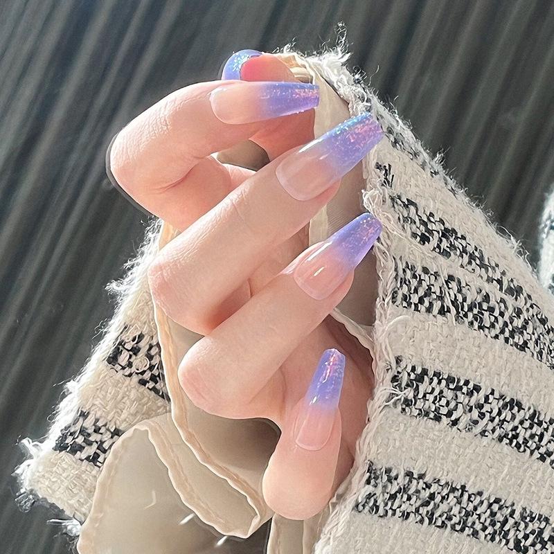 Purple Galaxy Gradient Wearable Nail Tips - Medium Trapezoid Sparkling Manicure Glue Type
Purple Galaxy Gradient Wearable Nail Tips - Medium Trapezoid Sparkling Manicure Glue Type