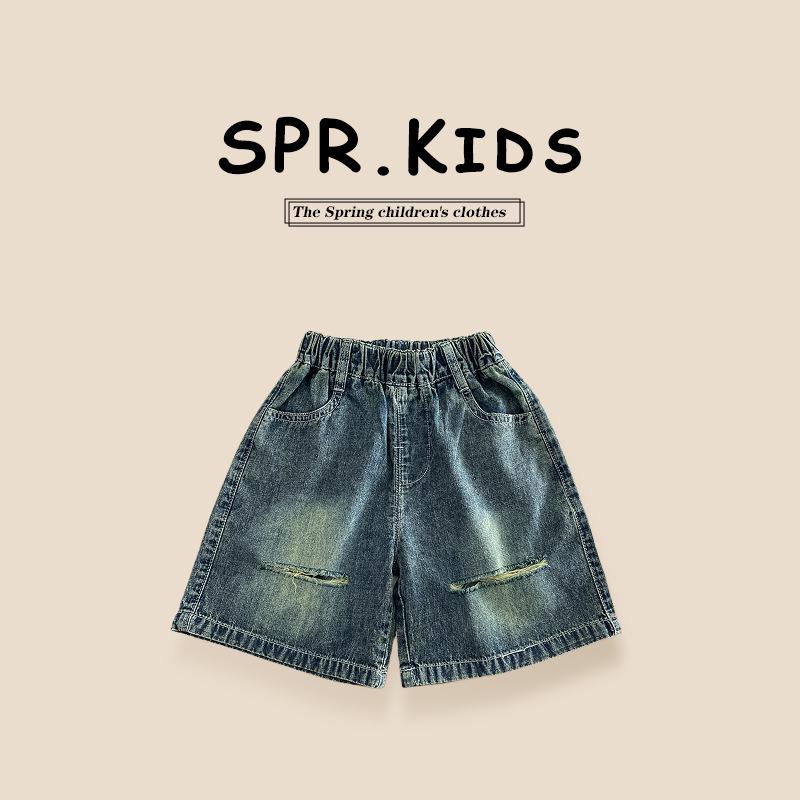 Summer 2025 Boys Ripped Denim Shorts: Mid-Length, Thin Style for Children 90 cm павлин голубой
Summer 2025 Boys Ripped Denim Shorts: Mid-Length, Thin Style for Children 90 cm павлин голубой
