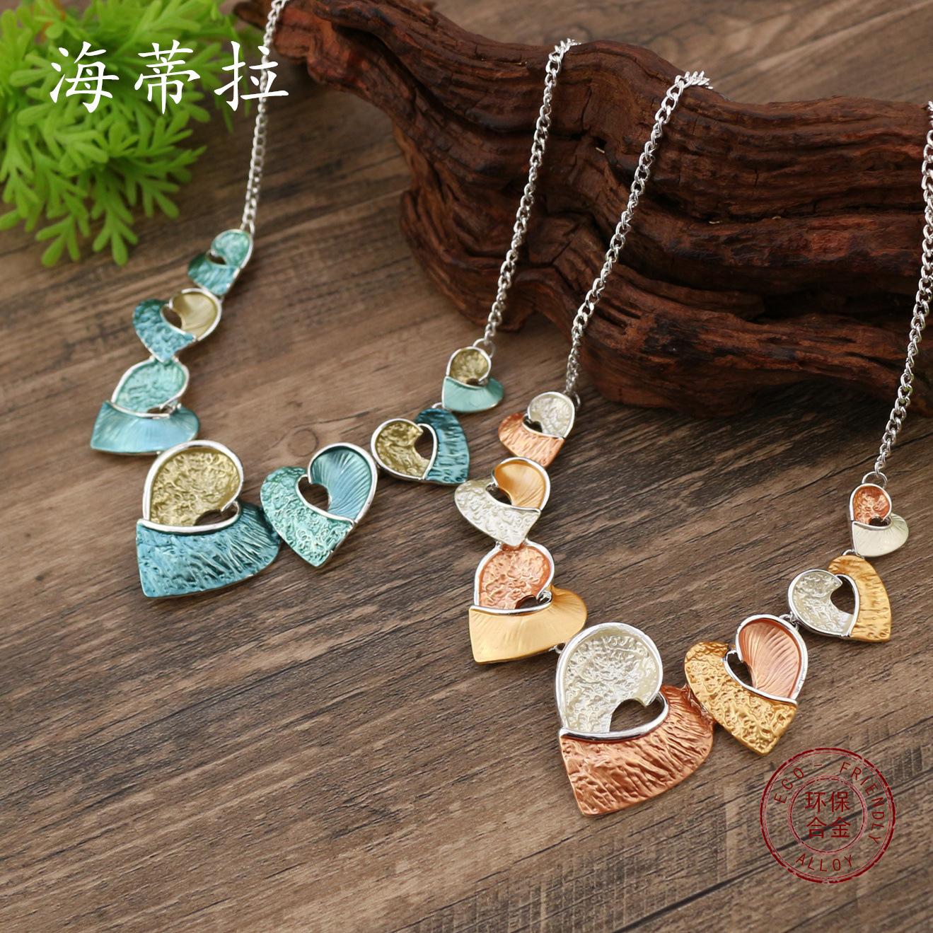Enamel color hollow love necklace, high-end women s exaggerated versatile heart-shaped alloy neck chain
Enamel color hollow love necklace, high-end women s exaggerated versatile heart-shaped alloy neck chain