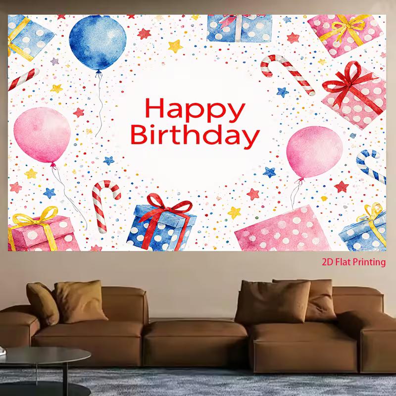 2D Happy Birthday Backdrop, Watercolor Style Balloon & Gift Party Background 47.2x31.5inch/120*80cm
2D Happy Birthday Backdrop, Watercolor Style Balloon & Gift Party Background 47.2x31.5inch/120*80cm