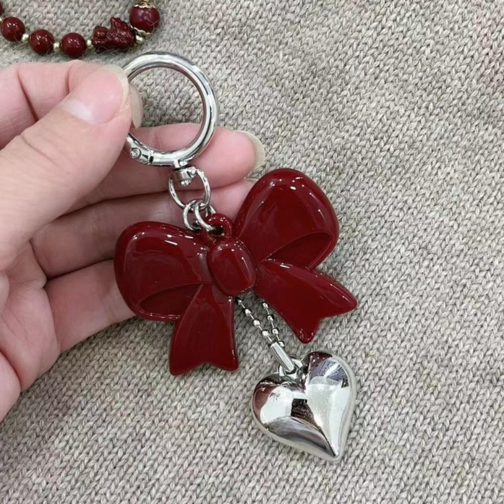 Cute Spring Buckle Red Love Key Chain Acrylic Creative Bow Pendant Keychain Fashion Bag Hanging Decoration Bag Accessories
Cute Spring Buckle Red Love Key Chain Acrylic Creative Bow Pendant Keychain Fashion Bag Hanging Decoration Bag Accessories