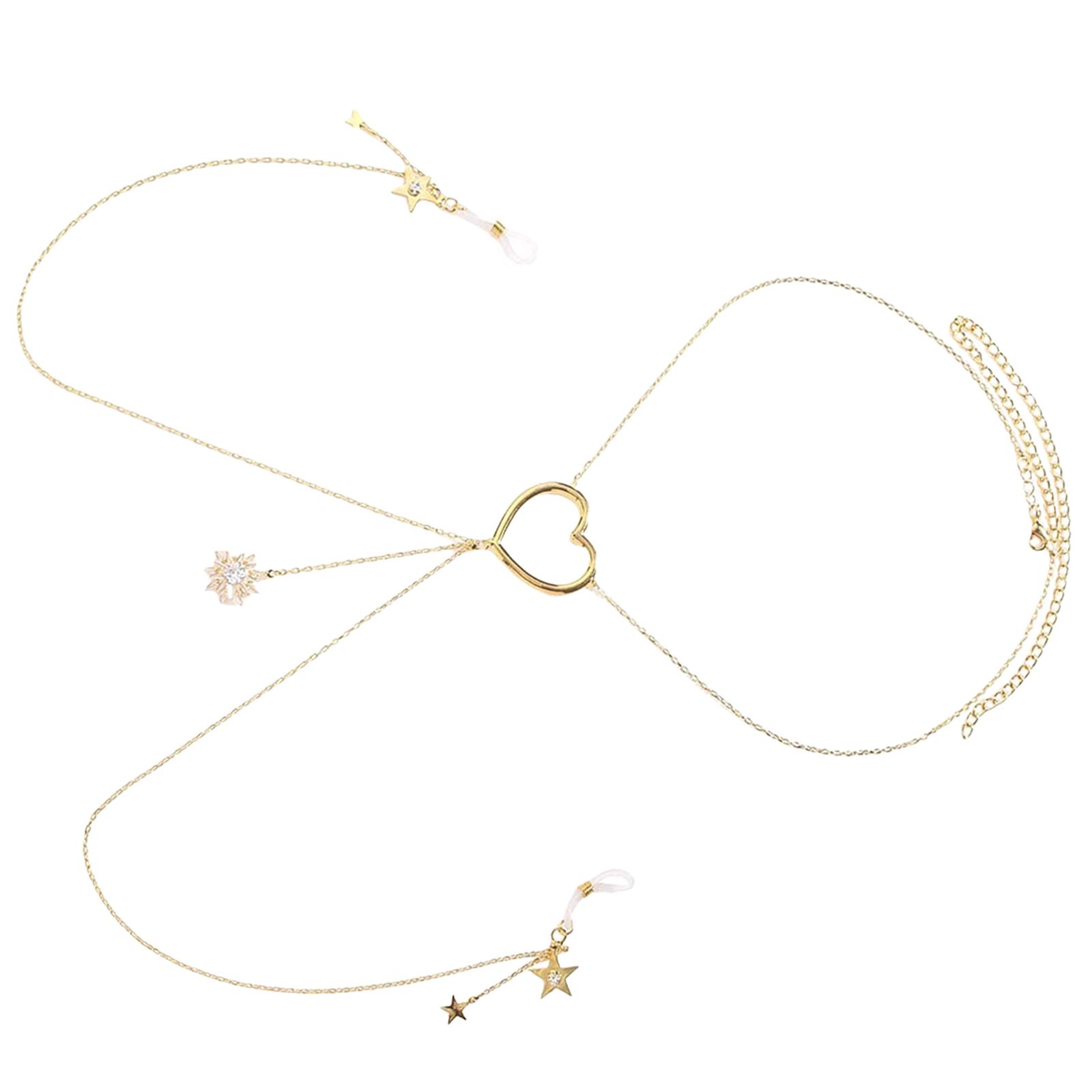 Элегантное ожерелье из сплава с цепочкой для тела, не прокалывающее тело, цепочка на грудь, подходящая для пляжного отдыха и ночных клубов золотой