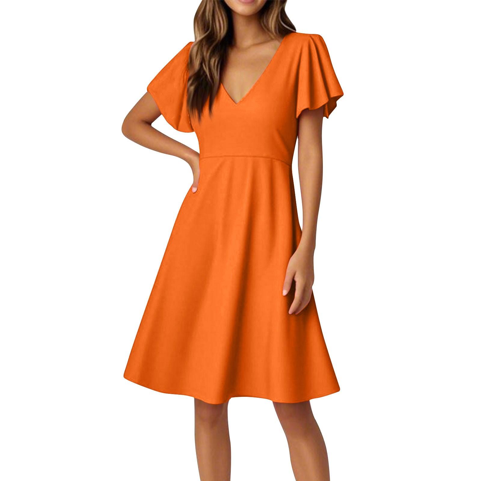 Women s Dresses Flared Sleeve Short Sleeve Casual Color V-Neck Dresses XL
Women s Dresses Flared Sleeve Short Sleeve Casual Color V-Neck Dresses XL