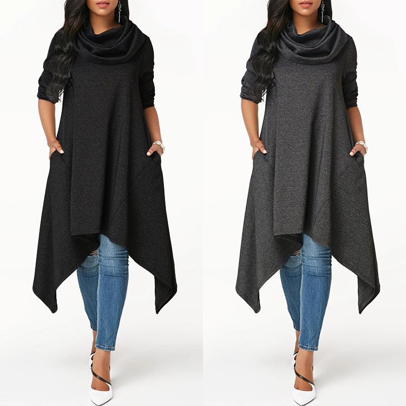 ЗАНЗЕА Осень Женщины Мода Корова шеи асимметричный Long Blouse Случайный Pullover Loose Sweatshirts
ЗАНЗЕА Осень Женщины Мода Корова шеи асимметричный Long Blouse Случайный Pullover Loose Sweatshirts