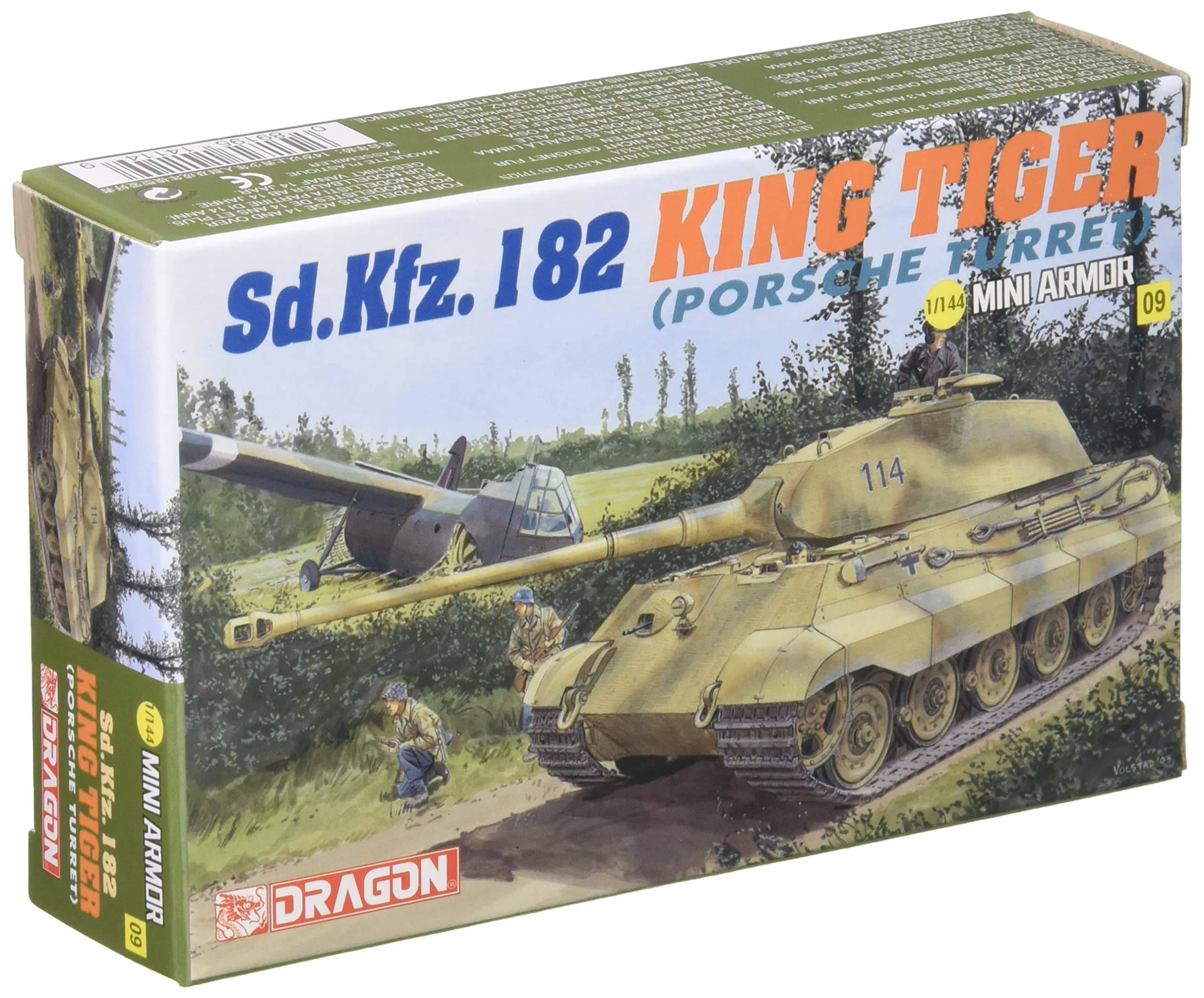 Dragon Mini Armor Series German Army King Tiger Porsche Turret Plastic Model DR14114 1/144
Dragon Mini Armor Series German Army King Tiger Porsche Turret Plastic Model DR14114 1/144