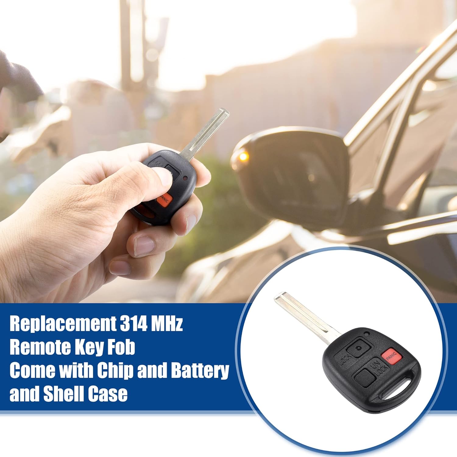 ACROPIX 314 MHz Key Fob Keyless Entry Remote Fit for Lexus GX470 2003-2008 for Lexus LX470 2002-2006 HYQ1512V - Pack of 1 Black
ACROPIX 314 MHz Key Fob Keyless Entry Remote Fit for Lexus GX470 2003-2008 for Lexus LX470 2002-2006 HYQ1512V - Pack of 1 Black