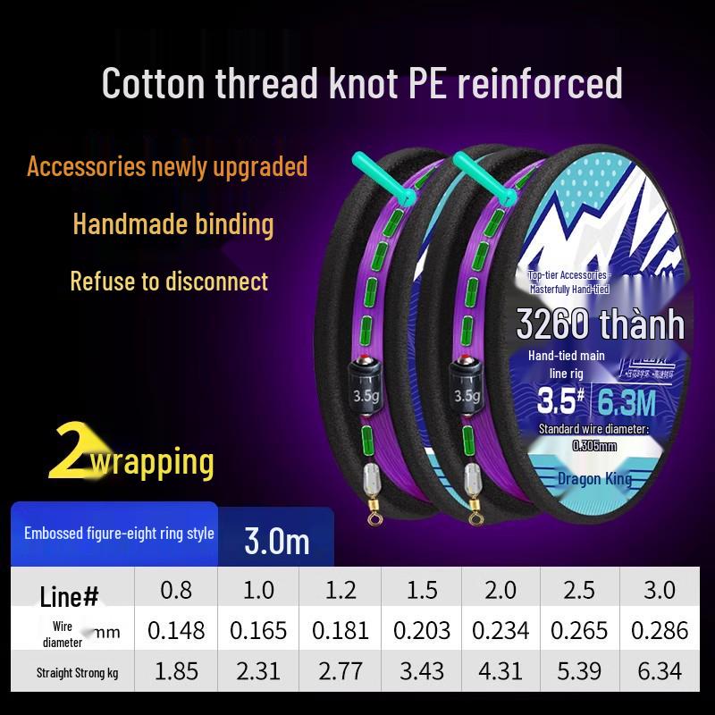 Sea Dragon King Competition Main Line Set: Complete Black Pit Fishing Line for Rod Tips No. 0.8
Sea Dragon King Competition Main Line Set: Complete Black Pit Fishing Line for Rod Tips No. 0.8