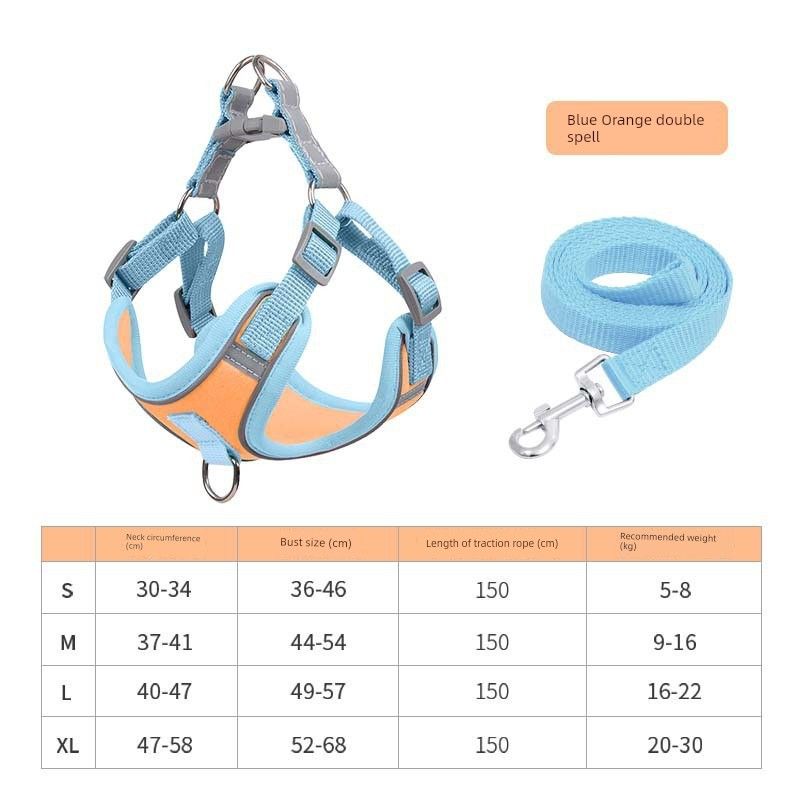 Dog Reflective Chest Strap Hand Holding Rope Cat Small and Medium-Sized Dogs Anti Breaking Loose Vest Traction Belt Pet Supplies S (recommended 2.50 kg-4.00 kg Blue yellow
Dog Reflective Chest Strap Hand Holding Rope Cat Small and Medium-Sized Dogs Anti Breaking Loose Vest Traction Belt Pet Supplies S (recommended 2.50 kg-4.00 kg Blue yellow