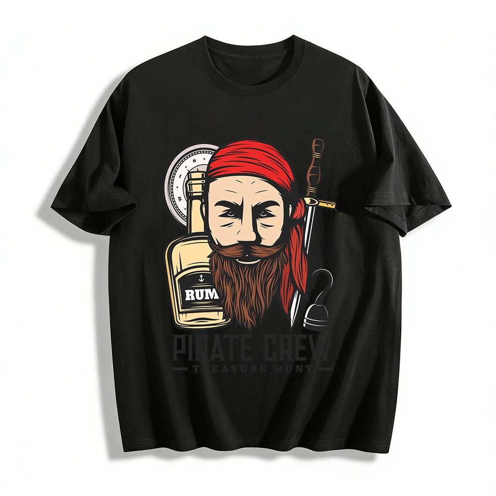 Vintage Pirate Crew Treasure Hunt Print T-shirt Rum Element Casual Top Pure cotton T-shirt XXS
Vintage Pirate Crew Treasure Hunt Print T-shirt Rum Element Casual Top Pure cotton T-shirt XXS
