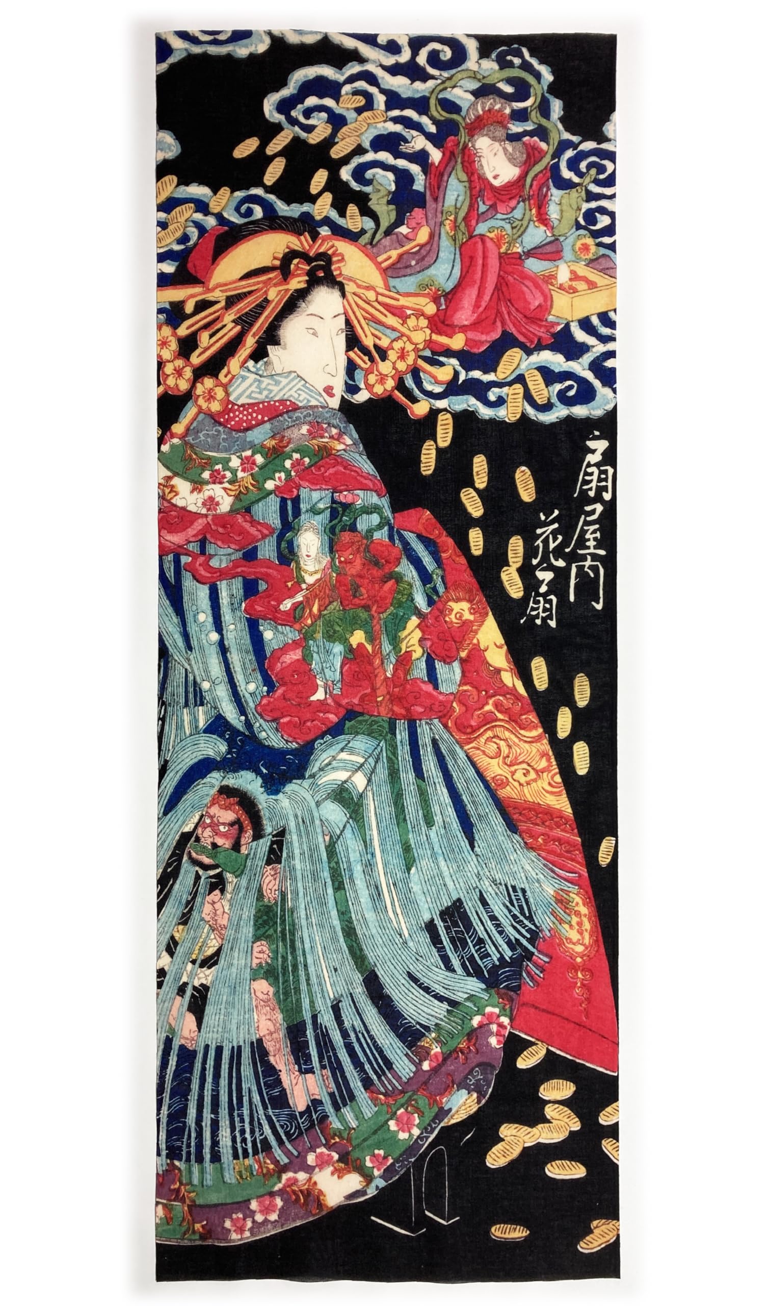 hand towel from Ogiyaya by Utagawa Kuniyoshi Ukiyo-e Hana-ogi чёрный
hand towel from Ogiyaya by Utagawa Kuniyoshi Ukiyo-e Hana-ogi чёрный